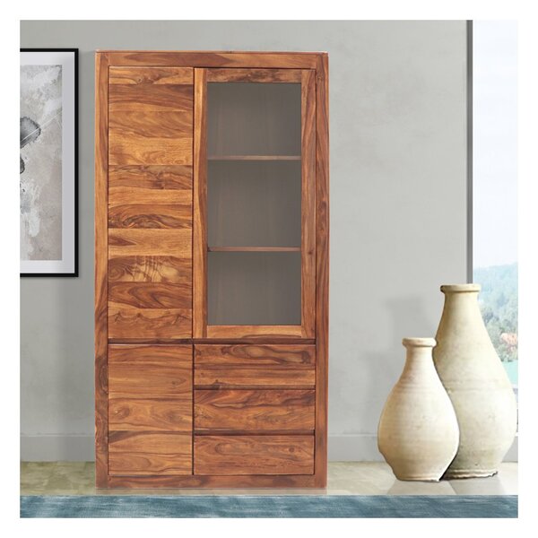 Vitrína Tina 100x190x45 z masivu palisandr