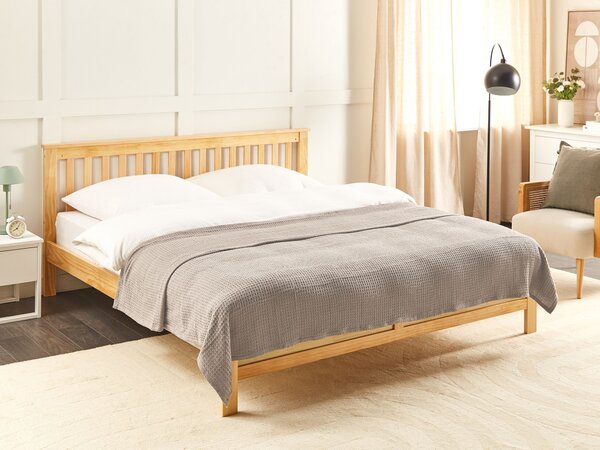 Přikrývka na postel RAGALA Bavlna 200 x 220 cm Taupe