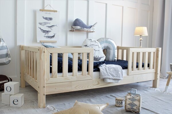 Dětská postel Basic Love Duo Velikost spací plochy: 120x60, Barva: přírodní dřevo