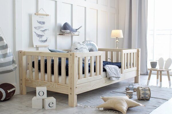 Dětská postel Basic Love Duo Velikost spací plochy: 120x60, Barva: přírodní dřevo