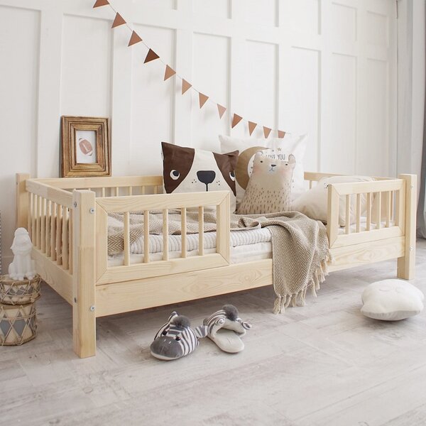 Dětská postel Basic Duo Velikost spací plochy: 120x60, Barva: přírodní dřevo