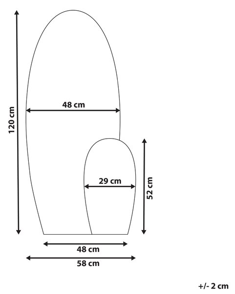 Zrcadlo VIERZON 58 cm 120 cm Černá