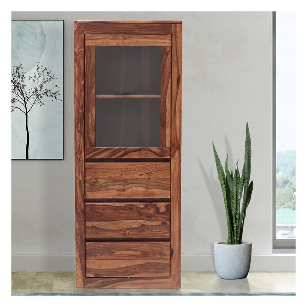 Vitrína Tina 60x150x45 z masivu palisandr
