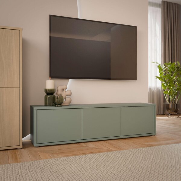 NÍZKÁ KOMODA, šalvějově zelená, 154,2/42,5/34,9 cm Carryhome - TV stolky & komody pod TV, Online Only