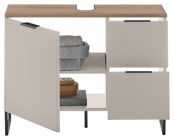 SKŘÍŇKA POD UMYVADLO, barvy dubu, kašmírová, 80/60/35 cm home24 - Koupelnové série, Online Only