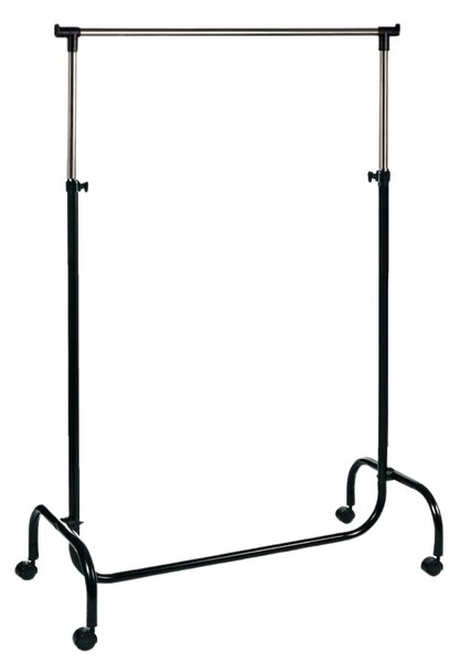Pojízdný stojan na oblečení KLEDIN 90x175 cm černý