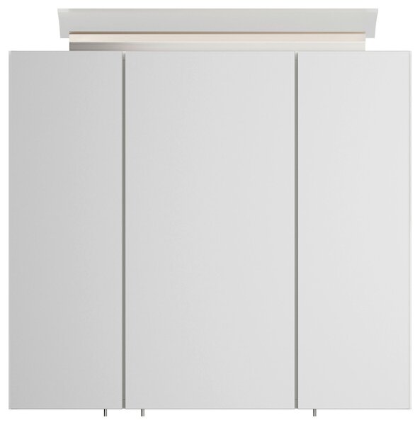 ZRCADLOVÁ SKŘÍŇKA, vysoce lesklá bílá, 70/62/17 cm MID.YOU - Koupelnové série, Online Only