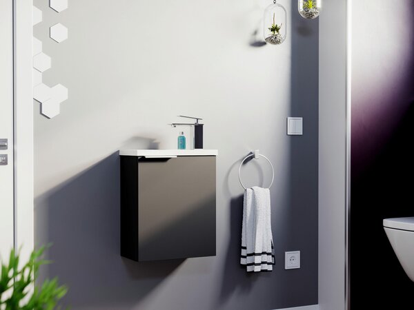 KOUPELNA PRO HOSTY, barvy grafitu, 40 cm MID.YOU - Koupelnové série, Online Only