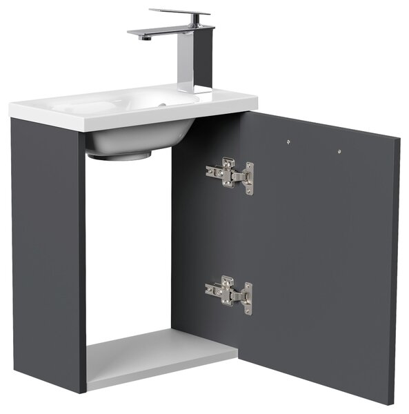 KOUPELNA PRO HOSTY, barvy grafitu, 40 cm MID.YOU - Koupelnové série, Online Only