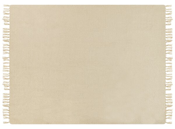 Deka CHAOHANI Tkanina 150 x 200 cm Béžová