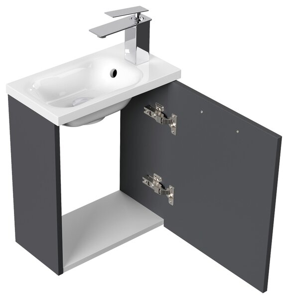 KOUPELNA PRO HOSTY, barvy grafitu, 40 cm MID.YOU - Koupelnové série, Online Only