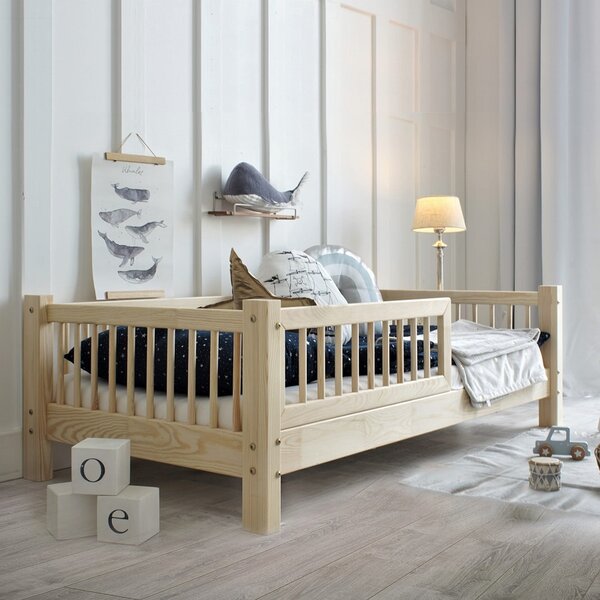 Dětská postel Basic příčky 160x80 cm přírodní