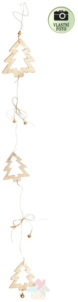 Vánoční dekorace stromeček zlatý
