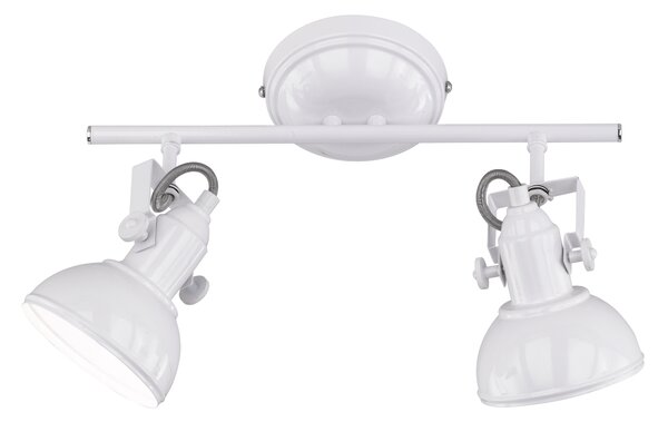 Trio Leuchten R80152001 GINA white - Stropní bodová lampa v bílé barvě (Naklápěcí stropní nebo nástěnné svítidlo v lehkém retro stylu)