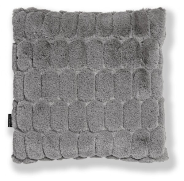 Skinnwille Home Collection Polštář Bubble Grey, 45x45 cm, umělá kožešina, šedý