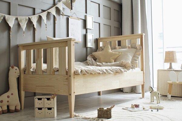 Dětská postel Boho Maxi Velikost spací plochy: 160x80, Barva: přírodní dřevo