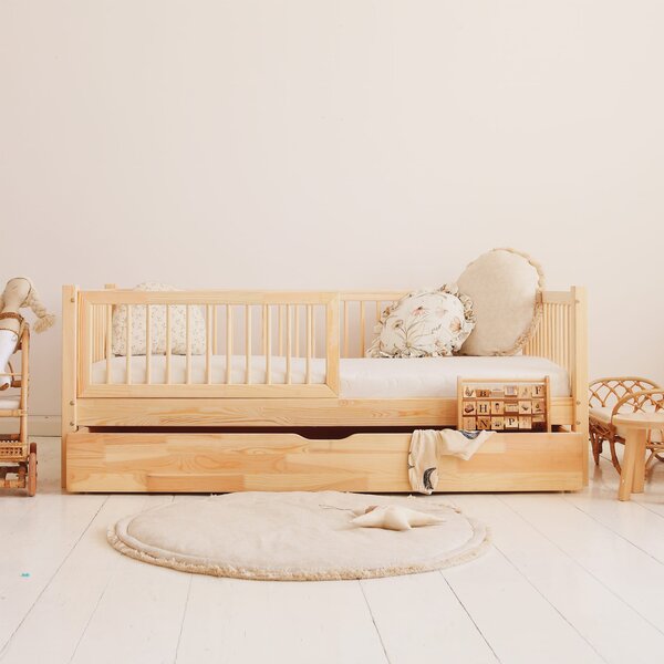 Dětská postel Basic Alto plus Velikost spací plochy: 120x60, Barva: přírodní dřevo