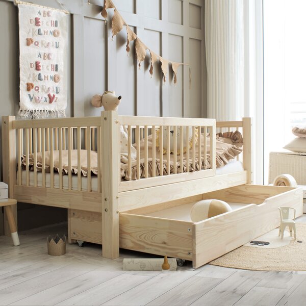 Dětská postel Basic Alto plus Velikost spací plochy: 120x60, Barva: přírodní dřevo