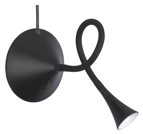 Trio Leuchten R52391102 VIPER - Stolní LED lampička s husím krkem, LED 3W, 3000K (Ohebná stolní LED lampička s možností přidělání na zeď)