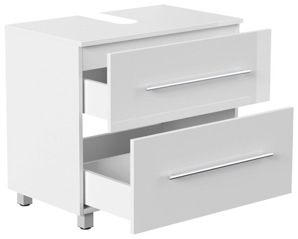 SKŘÍŇKA POD UMYVADLO, vysoce lesklá bílá, vysoce lesklá bílá, 70/63/41,6 cm MID.YOU - Koupelnové série, Online Only
