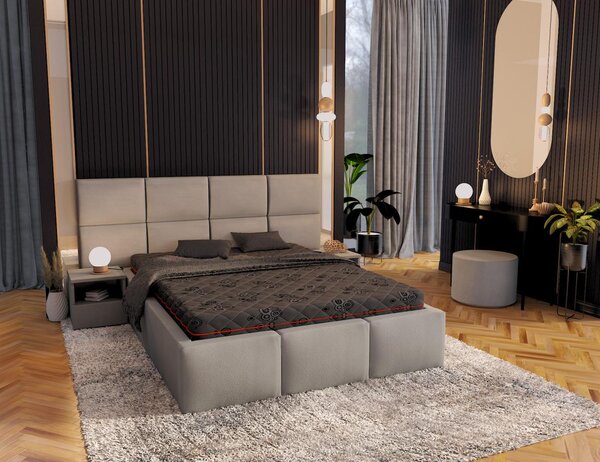 Čalouněná postel Denver - šedá Velikost spací plochy: 200x90