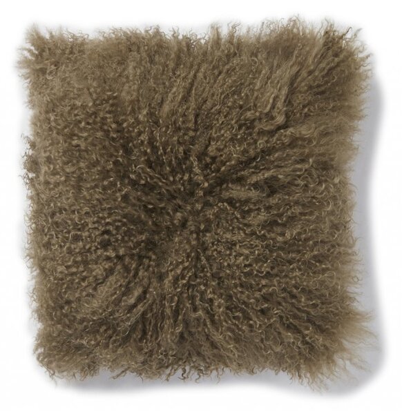 Skinnwille Home Collection Kožešinový polštář Brown, tibetská kožešina, 40x40 cm