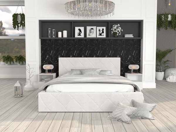 Čalouněná postel Caro TRINITY - bílá Velikost spací plochy: 200x90