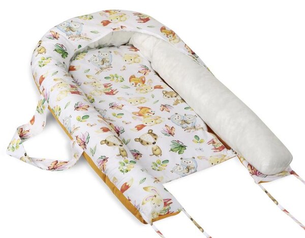 BELLATEX Hnízdečko pro miminko Bílá, Žlutá 30x70 cm