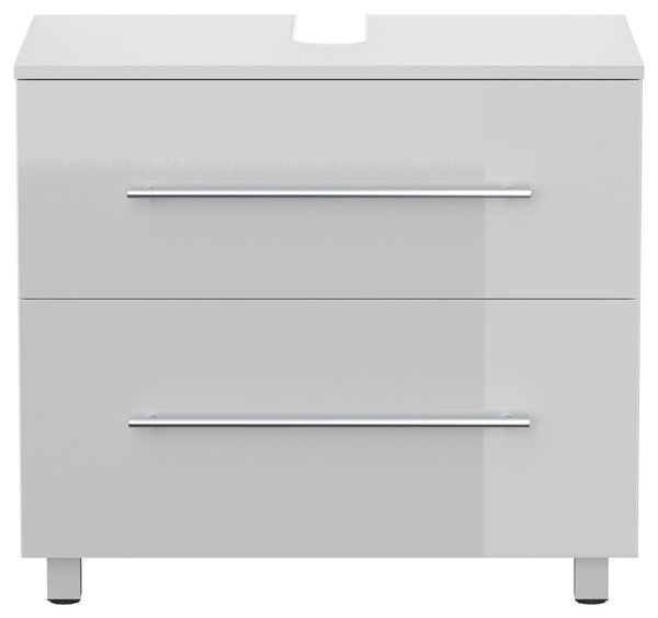SKŘÍŇKA POD UMYVADLO, vysoce lesklá bílá, vysoce lesklá bílá, 70/63/41,6 cm MID.YOU - Koupelnové série, Online Only