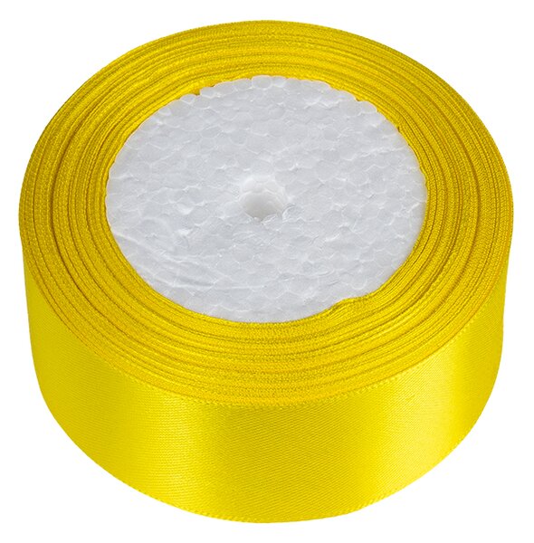 BELLATEX Stuha saténová Žlutá 40 mm/ 22, 5 m