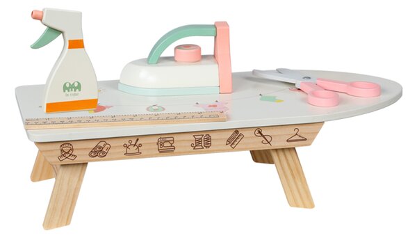 Aga4Kids Dětské dřevěné žehlicí prkno s příslušenstvím