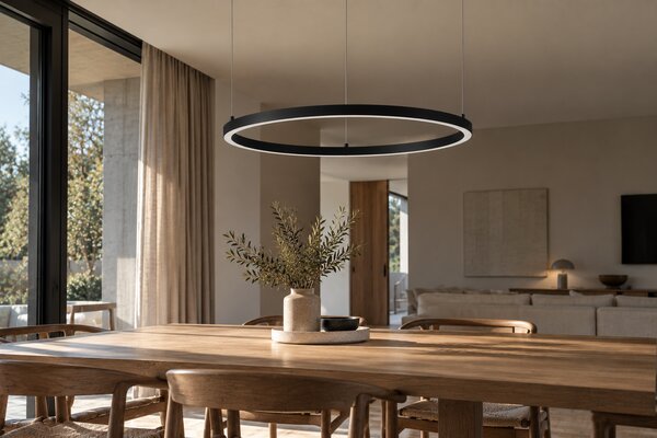 Ideal Lux LED Závěsné svítidlo Oracle slim round 3000k, Ø 70 Barva: Bílá, Stmívání, řízení: ON/OFF (bez stmívání)