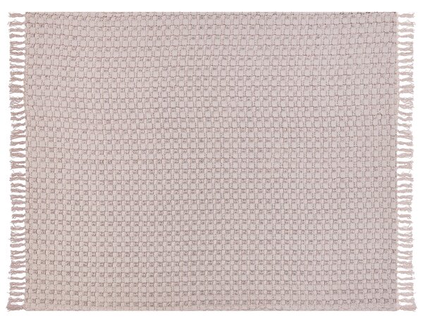 Přikrývka na postel BERE Bavlna 150 x 200 cm Pastelově růžová