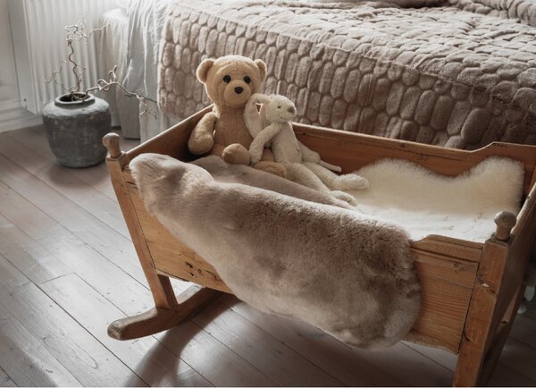 Skinnwille Home Collection Pléd Bubble Taupe, umělá kožešina, hnědošedý, 120x180 cm