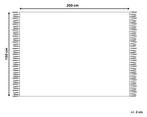 Přikrývka na postel BERE Bavlna 150 x 200 cm Pastelově růžová