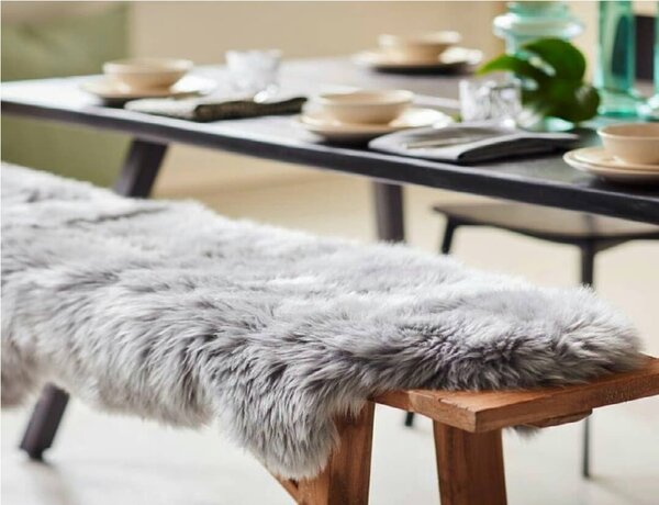 Skinnwille Home Collection Dlouhosrstá australská kožešina Gently, světle šedá, 95-100 cm