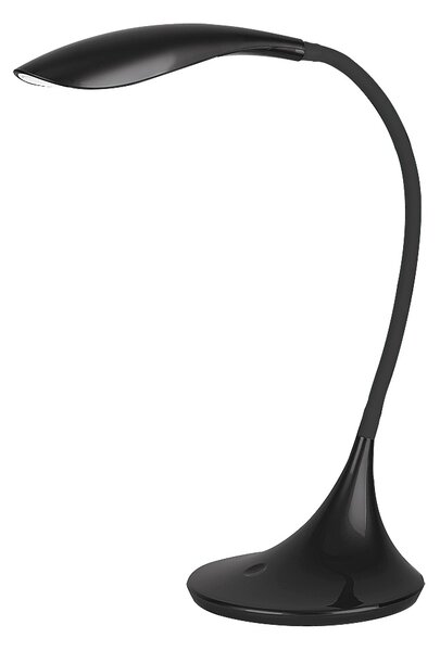 Rabalux 4164 DOMINIC - LED dotykem stmívatelná stolní lampa, 3000K (Černá stolní lampa s husím krkem, stmívatelná dotykem)
