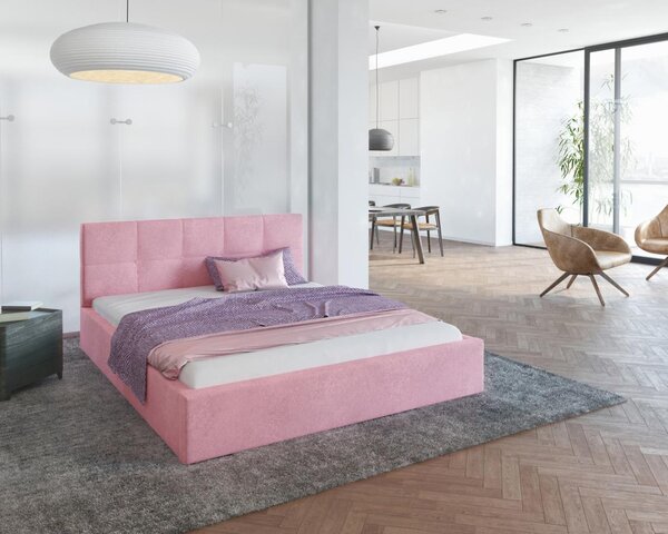 Čalouněná postel Rino - růžová Velikost spací plochy: 200x90