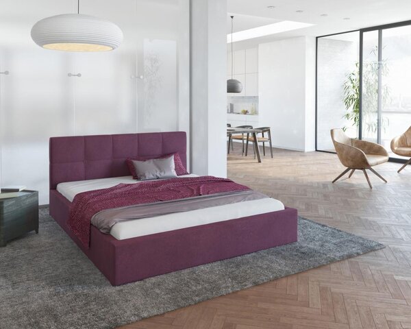 Čalouněná postel Rino - purpurová Velikost spací plochy: 200x90