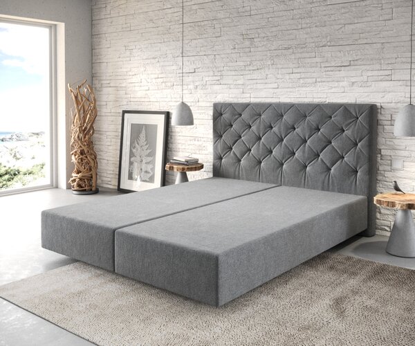 DELIFE Boxspring postel Dream-Great 160x200 cm mikrovlákno antracitová