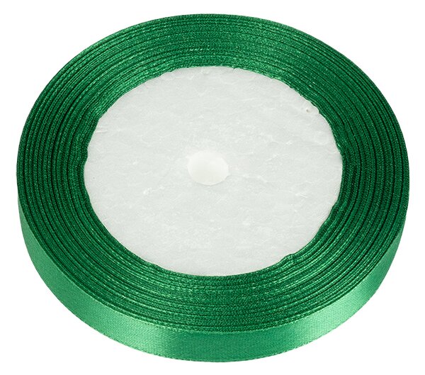 BELLATEX Stuha saténová Zelená 12 mm / 22, 5 m
