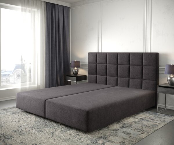 DELIFE Boxspring postel Dream-Fine 180x200 cm mikrovlákno černá