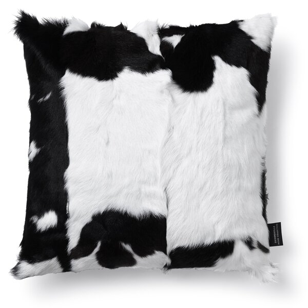 Skinnwille Home Collection Polštář kozí kůže Goaty, černo-bílá, 45x45 cm