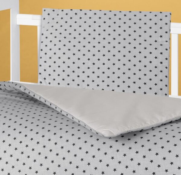 BELLATEX Peřinka a polštářek pro kojence Šedá 75x100 cm, 42x32 cm