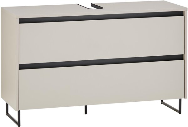SKŘÍŇKA POD UMYVADLO, černá, kašmírová, kašmírová, 100/60/36 cm Xora - Koupelnové série, Online Only
