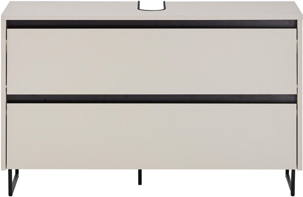 SKŘÍŇKA POD UMYVADLO, černá, kašmírová, kašmírová, 100/60/36 cm Xora - Koupelnové série, Online Only
