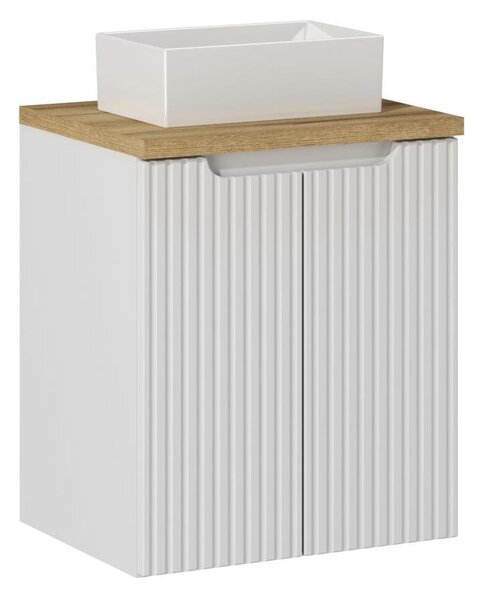 Comad Koupelnová skříňka s deskovým umyvadlem Nova White 50 bílá/dub coast evoke