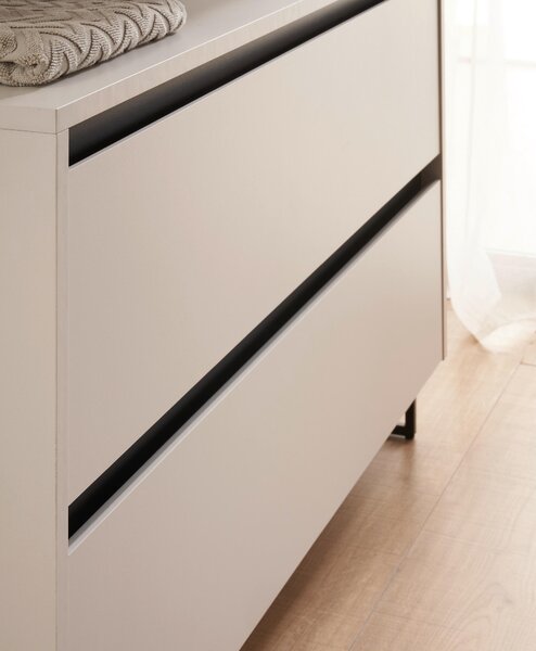 SKŘÍŇKA POD UMYVADLO, černá, kašmírová, kašmírová, 100/60/36 cm Xora - Koupelnové série, Online Only