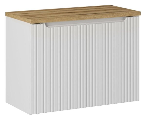 Comad Koupelnová skříňka pod deskové umyvadlo Nova White 80 bílá mat/dub coast evoke
