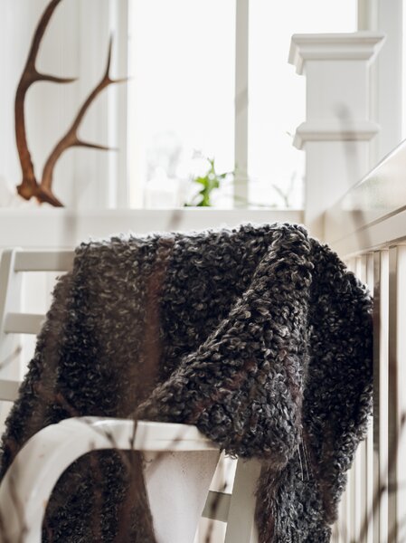 Skinnwille Home Collection Kudrnatá australská kožešina Curly, tmavě šedá, 95x60 cm